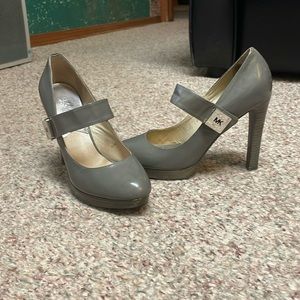 Michael Kors Gray Mary Jane Patent Heels